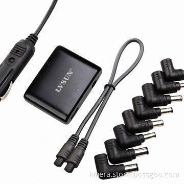 90W Smallest and Thickness Universal Laptop/Car DC Adapter, Measures 63.5 x 48.9 x 16.9mm
